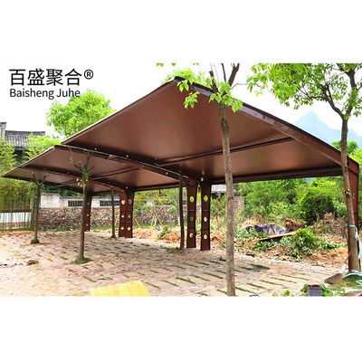 Tissu en mmbrane PVDF/PTFE Finition de voile en acier Voile de carport en métal