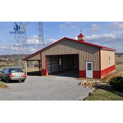 Carport en acier portable en métal préfabriqué lourd avec porte coulissante
