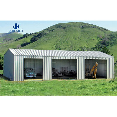 Structure métallique portable en acier bâtiment de garage automobile avec portes et poutre en acier en forme de H solide
