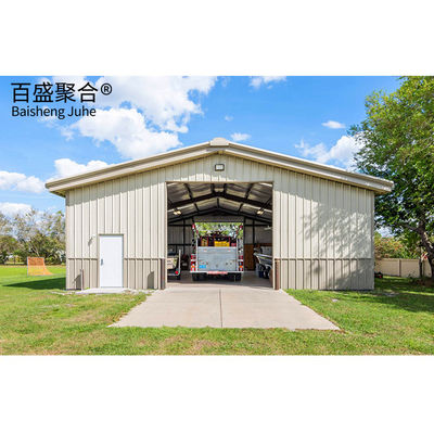 Q235B/Q345B Structure en acier à faible teneur en carbone Garage Entrepôt de stockage pour garage de voiture métallique préfabriqué