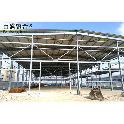 Construction en acier de entrepôt lourd bâtiment métallique préfabriqué avec cadre galvanisé
